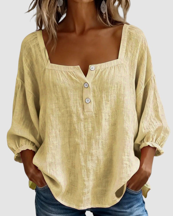 FABIANA | SQUARE NECK BLOUSE