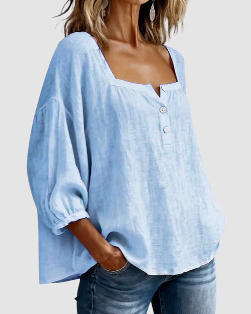 FABIANA | SQUARE NECK BLOUSE