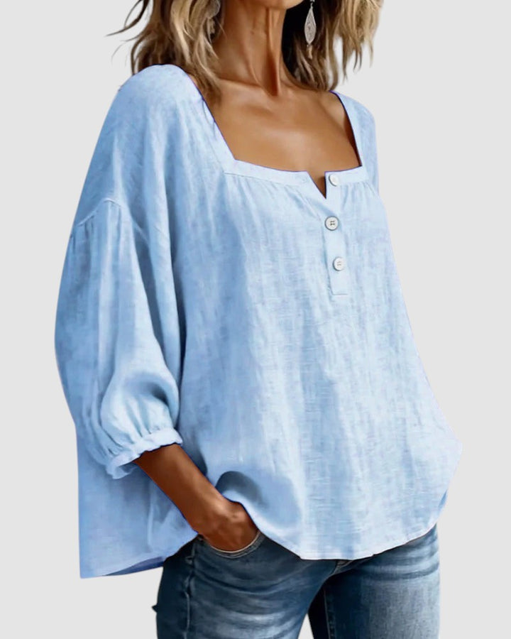 FABIANA | SQUARE NECK BLOUSE