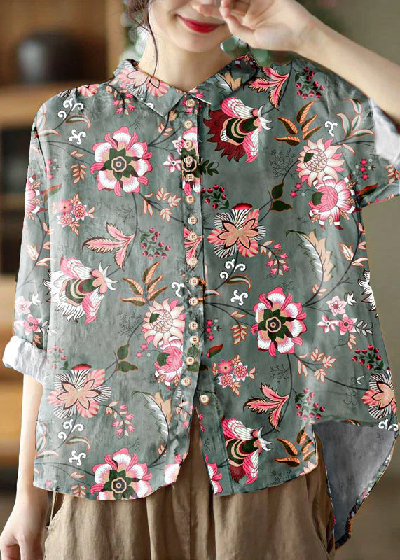CLARA | COLLAR BLOUSE PRINTED