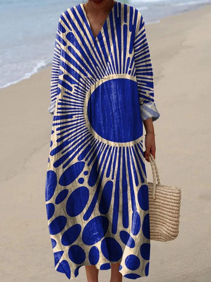 GIA | MODERN GEOMETRIC ART PRINTED WOMEN’S DRESS