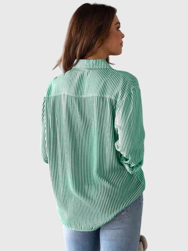 Ariana | Striped Tie-Front Shirt