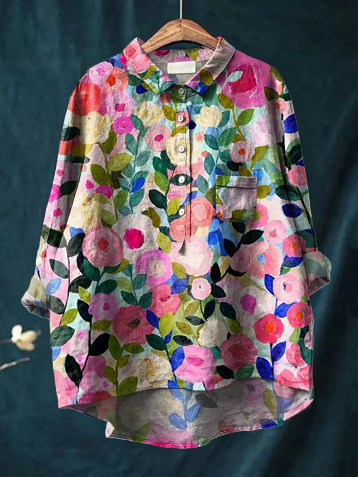 SOLEIL | COLOURFUL SPRING FLORAL SHIRT