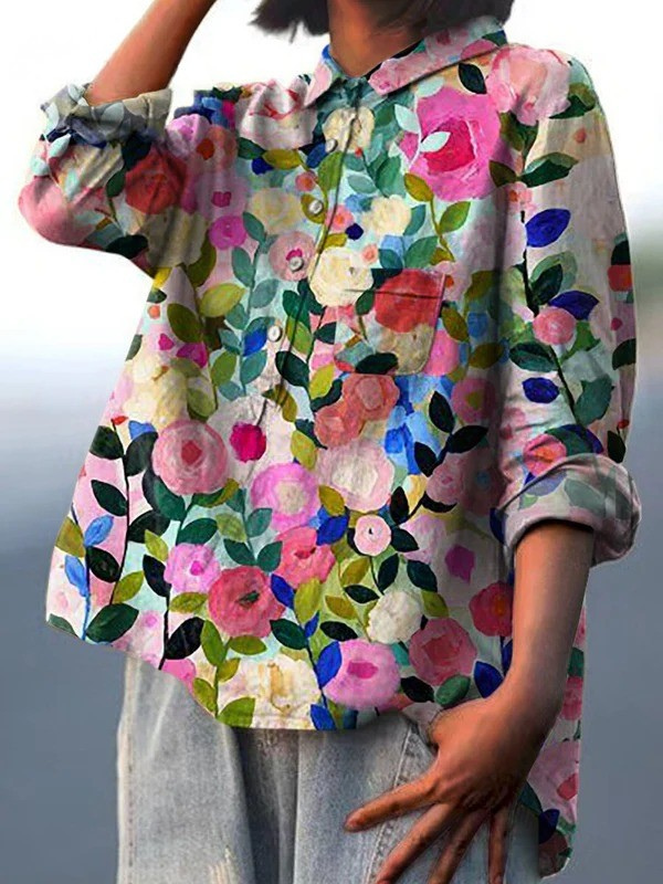SOLEIL | COLOURFUL SPRING FLORAL SHIRT