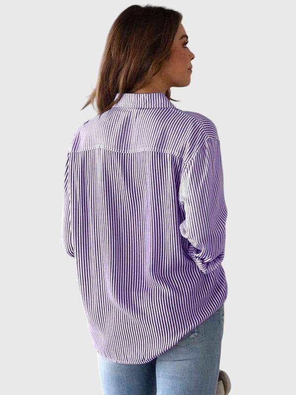Ariana | Striped Tie-Front Shirt