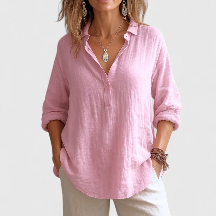 Franzina | Comfortable Linen Blend Blouse