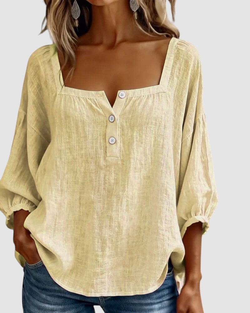 FABIANA | SQUARE NECK BLOUSE