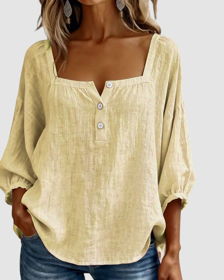 FABIANA | SQUARE NECK BLOUSE