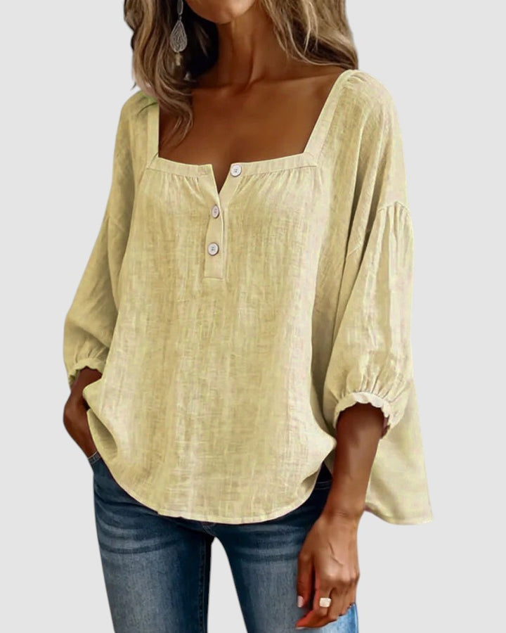 FABIANA | SQUARE NECK BLOUSE