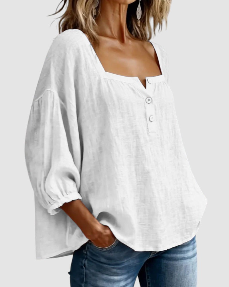 FABIANA | SQUARE NECK BLOUSE