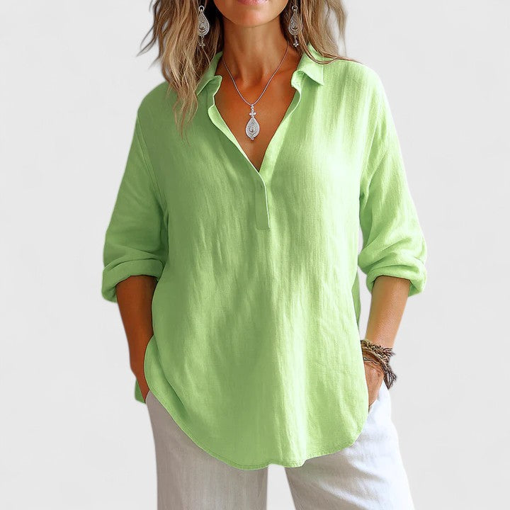 Franzina | Comfortable Linen Blend Blouse