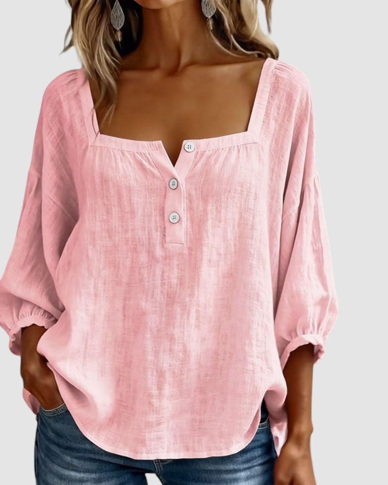 FABIANA | SQUARE NECK BLOUSE