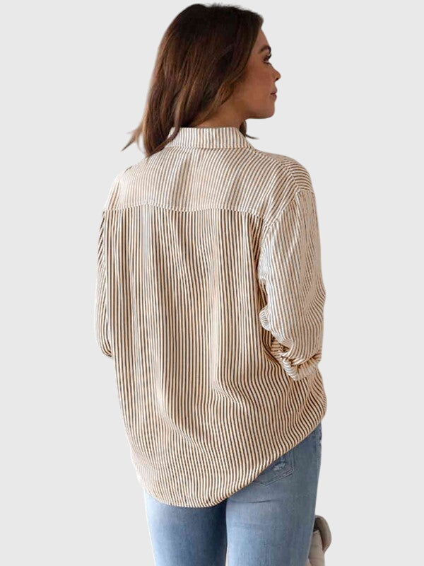 Ariana | Striped Tie-Front Shirt