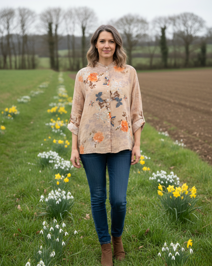 CLARA | COLLAR BLOUSE PRINTED