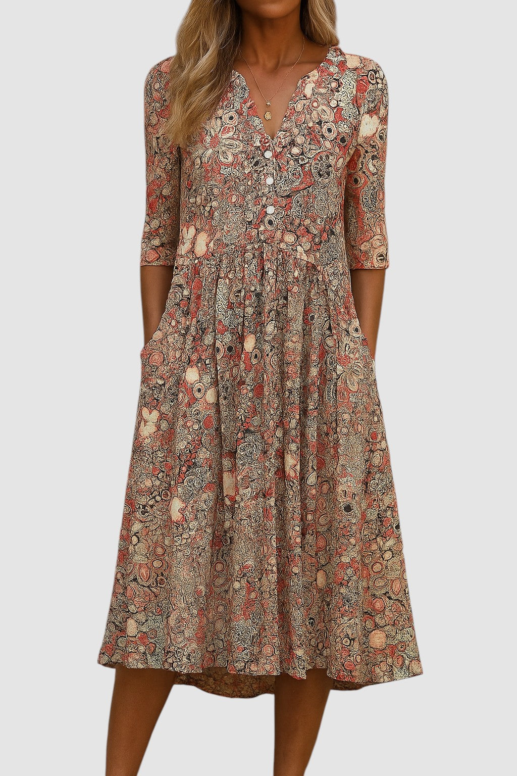 JULIA | V-NECK FLOW DRESS