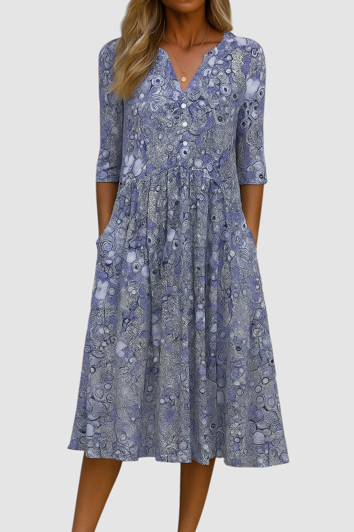JULIA | V-NECK FLOW DRESS