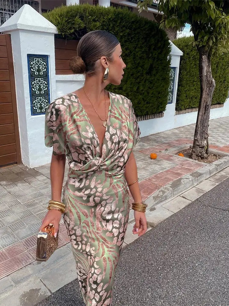 ORLANA – TWIST FRONT MAXI DRESS