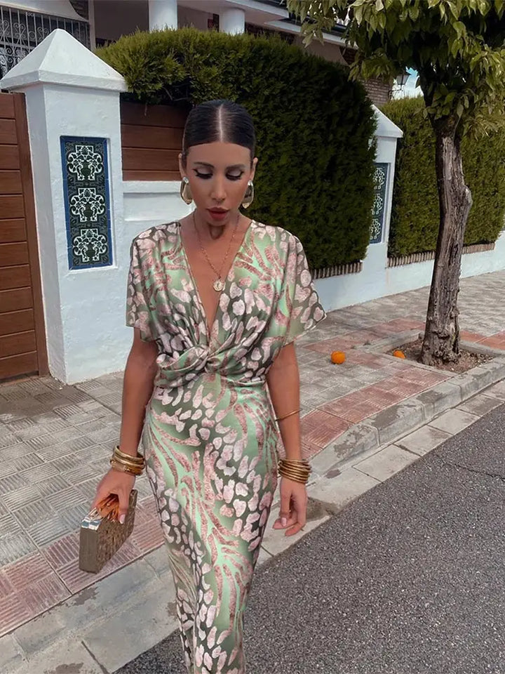 ORLANA – TWIST FRONT MAXI DRESS