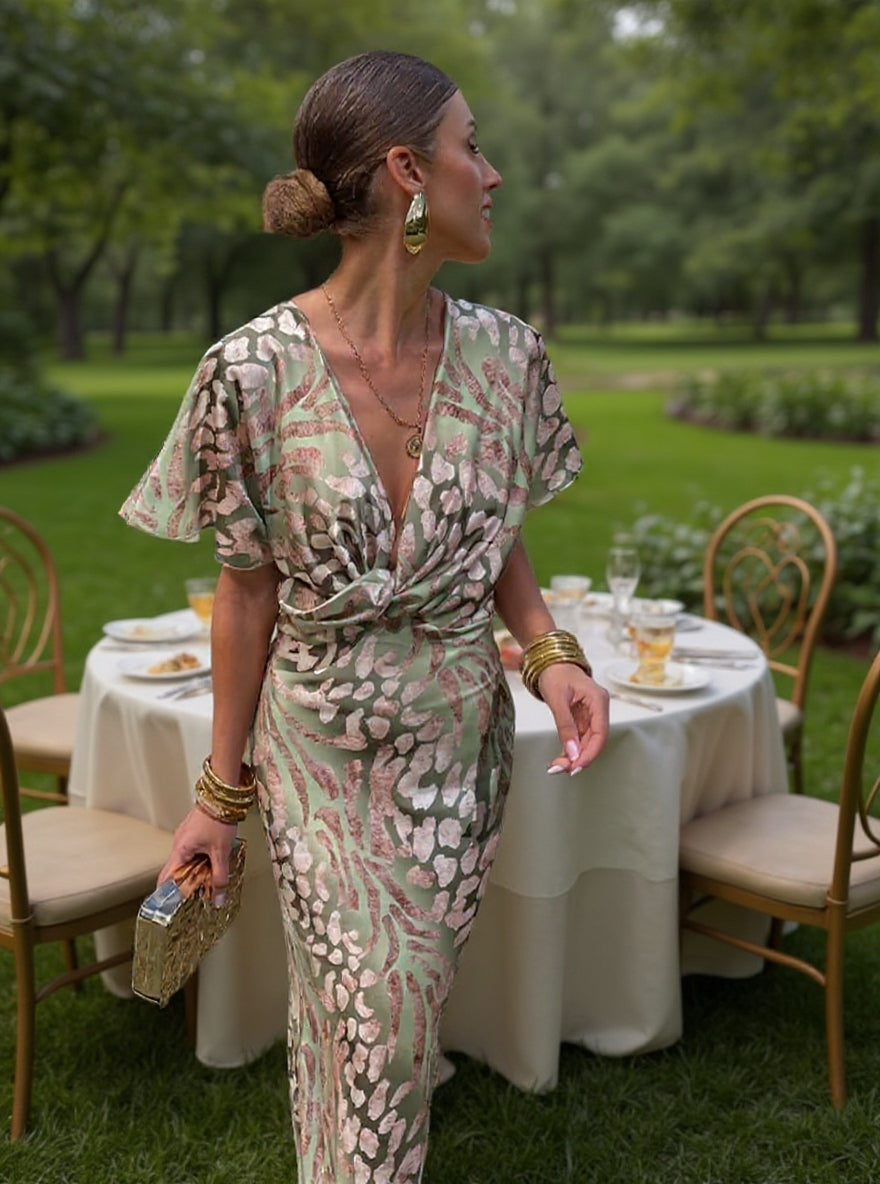 ORLANA – TWIST FRONT MAXI DRESS