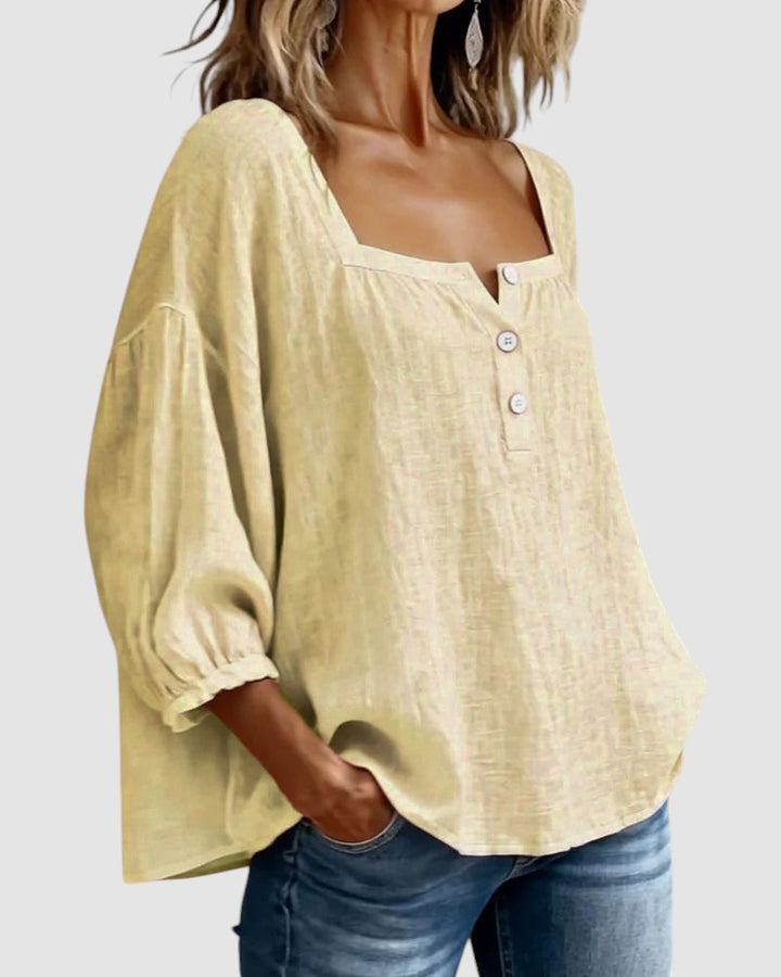 FABIANA | SQUARE NECK BLOUSE