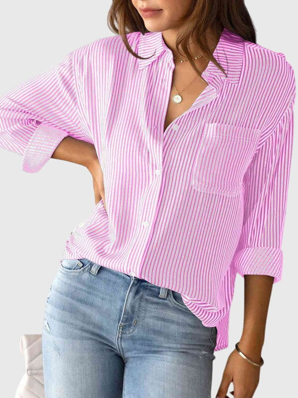 Ariana | Striped Tie-Front Shirt