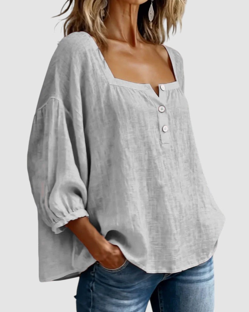 FABIANA | SQUARE NECK BLOUSE