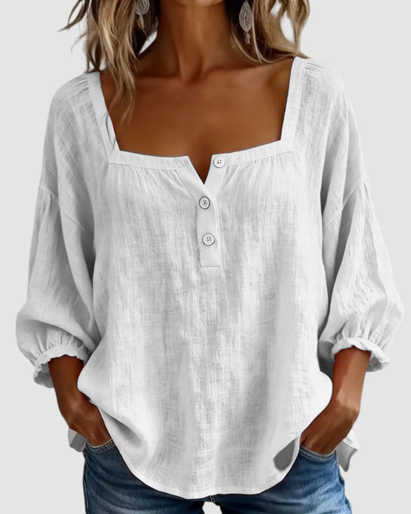 FABIANA | SQUARE NECK BLOUSE