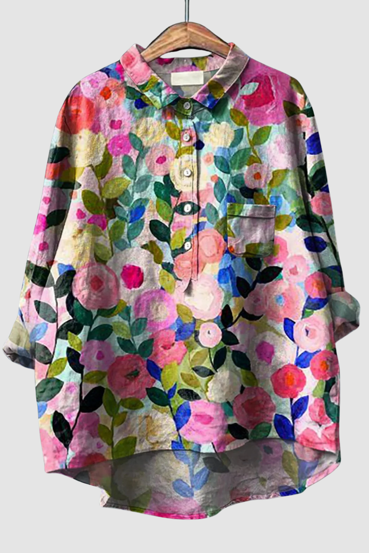 SOLEIL | COLOURFUL SPRING FLORAL SHIRT