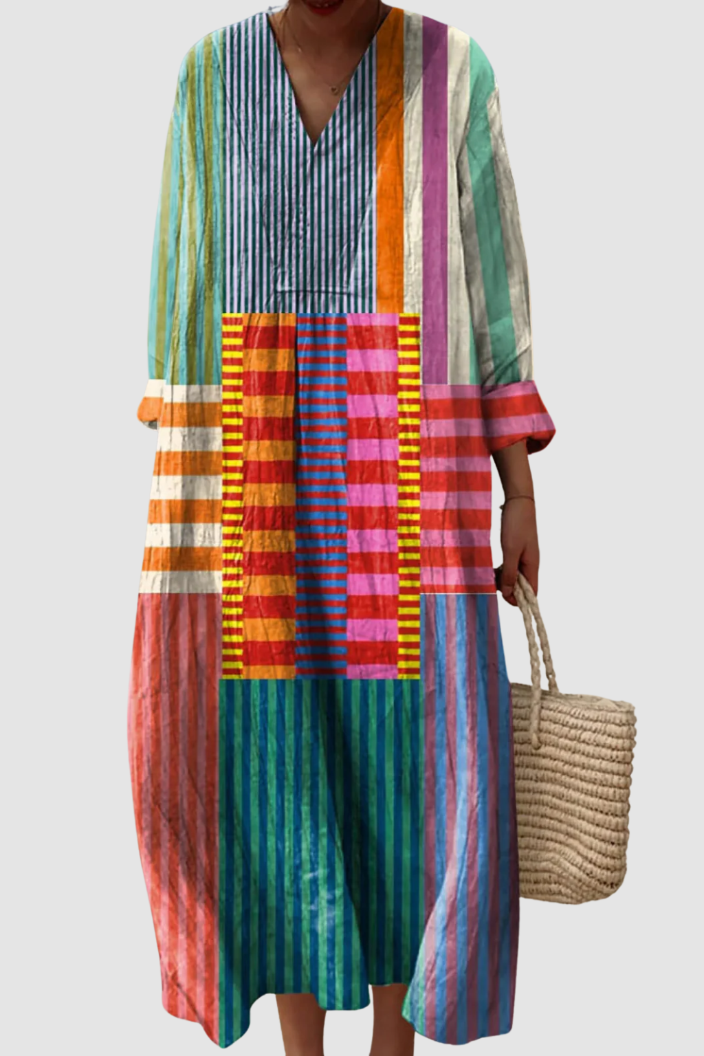 BUMBY | VINTAGE GEOMETRIC PATTERN ART PRINT DRESS