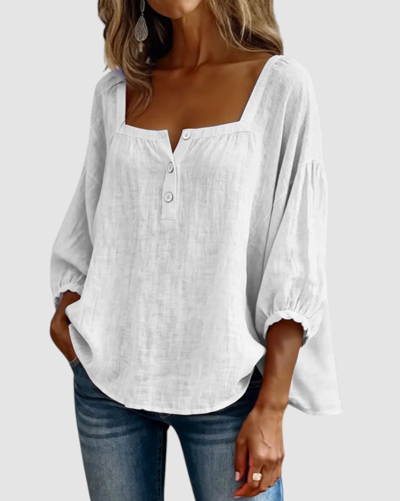 FABIANA | SQUARE NECK BLOUSE